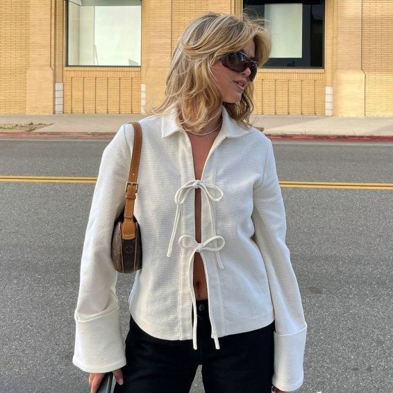 The Lace-Up Cardigan