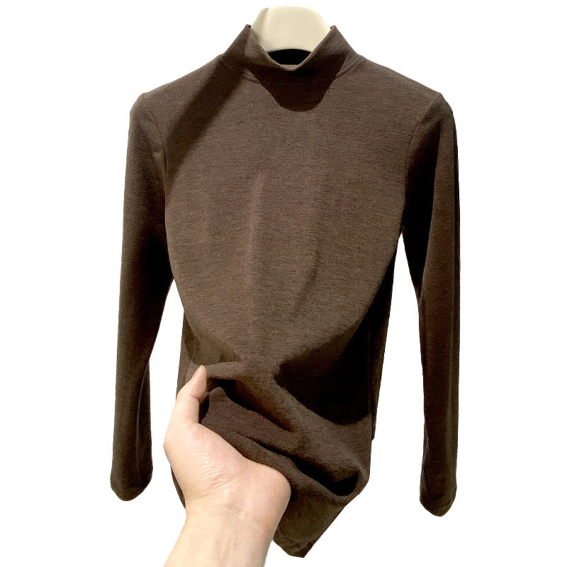 Women's Long Sleeve Turtleneck Top – Minimalist Layering